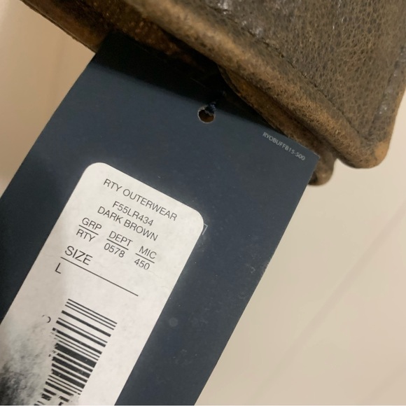 NWT Men’s Dark Brown Roundtree & Yorke Genuine Buffalo Luxury Zip Leather Coat - Picture 7 of 12